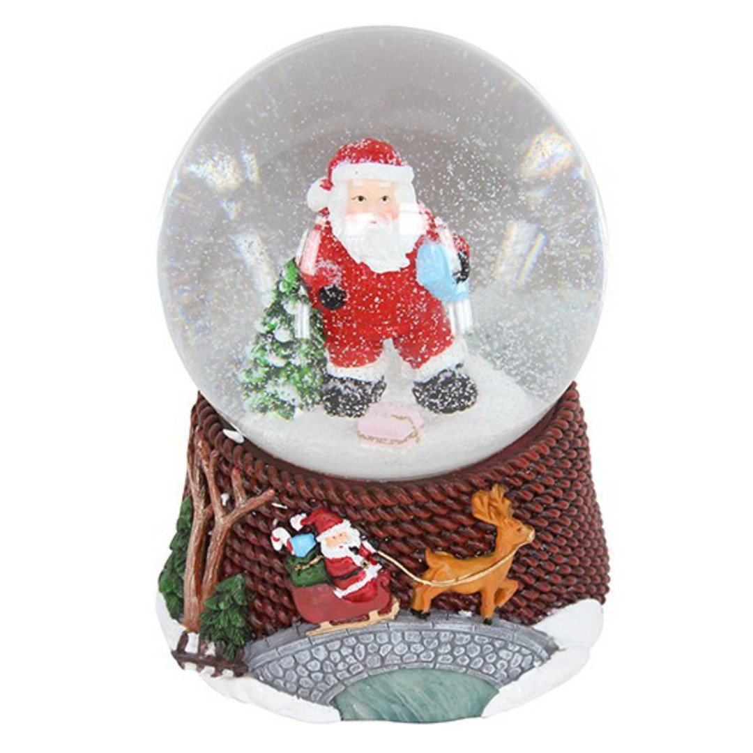 Musical Snow Globe, Santa in Dungarees SOLD OUT image 0